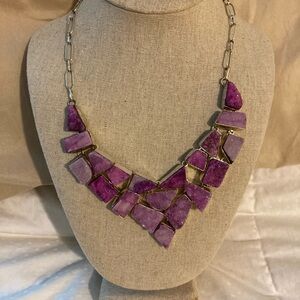 Beautiful Druzy Quartz Pink Necklacece
